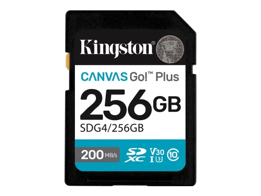 Kingston  |  Canvas Go! Plus  |  256 GB  |  SD  |  Flash memory class Class 10, UHS-I, U3, V30