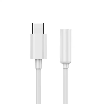 Cablexpert  |  USB type-C plug to stereo 3.5 mm audio adapter cable, White  |  A-CM-3.5F-01
