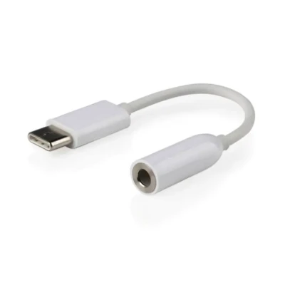 Cablexpert  |  USB type-C plug to stereo 3.5 mm audio adapter cable, White  |  A-CM-3.5F-01