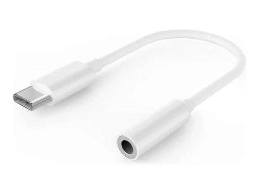 Cablexpert  |  USB type-C plug to stereo 3.5 mm audio adapter cable, White  |  A-CM-3.5F-01
