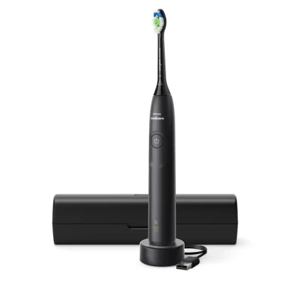 Philips  |  Электрическая зубная щетка  |  Sonicare Series 5300  |  Перезаряжаемая  |  Для взрослых  |  Количество насадок для зубной щетки 1  |  Количество режимов чистки зубов 1  |  Черный