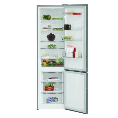 INDESIT INKS 1401 S4E  |  Energy efficiency class E  |  Free standing  |  Combi  |  Height 202.5 cm  |  Fridge net capacity 266 L  |  Freezer net capacity 120 L  |  38 dB  |  Silver