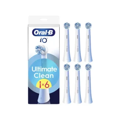 Oral-B  |  Replaceable toothbrush heads  |  iO UltimateClean  |  Heads  |  For adults  |  Number of brush heads included 6  |  White
