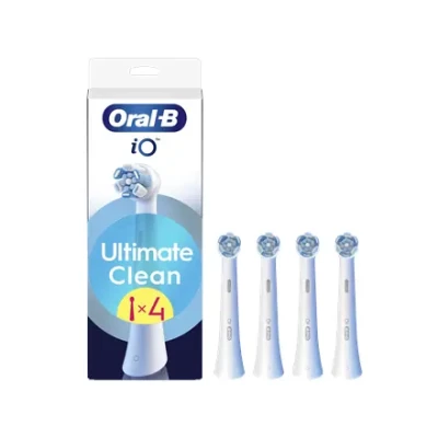 Oral-B  |  Replaceable toothbrush heads  |  iO UltimateClean  |  Heads  |  For adults  |  Number of brush heads included 4  |  White