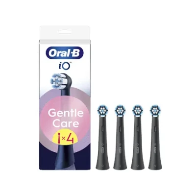 Oral-B  |  Replaceable toothbrush heads  |  iO GentleCare  |  Heads  |  For adults  |  Number of brush heads included 4  |  Black