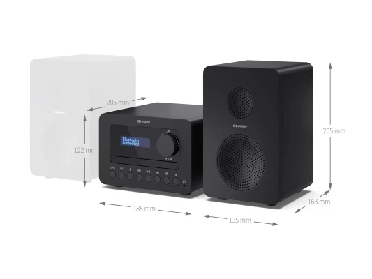 Sharp TOKYO FM Hi-Fi Micro System  |  XL-B514(BK)  |  AUX in  |  Bluetooth  |  CD player  |  FM radio
