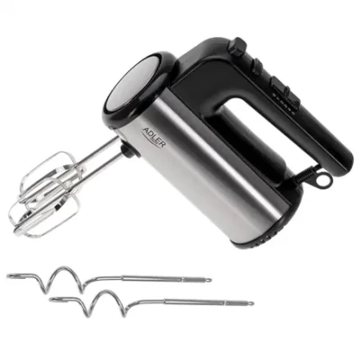 Adler Hand mixer  |  AD 4232  |  Hand Mixer  |  900 W  |  Number of speeds 5  |  Turbo mode  |  Black / Stainless Steel