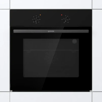 Gorenje Oven  |  BO6615E01B  |  60 L  |  Electric  |  EnamelClean  |  Push pull buttons  |  Height 59.5 cm  |  Width 59.5 cm  |  Black