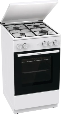 Gorenje Cooker  |  GG5A14WJ  |  Hob type Gas  |  Oven type Gas  |  White  |  Width 50 cm  |  Depth 59.4 cm  |  70 L