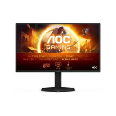 AOC  |  25G4SXU  |  24.5 "  |  IPS  |  FHD  |  310 Hz  |  1 ms  |  1920 x 1080 pixels  |  400 cd / m²  |  HDMI ports quantity 2  |  Black