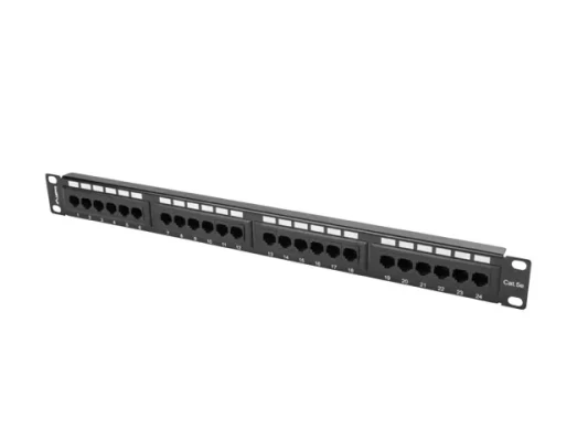 Lanberg  |  Patch Panel 24 port 1U 19" CAT.5E UTP  |  PPU5-1024-B  |  Black