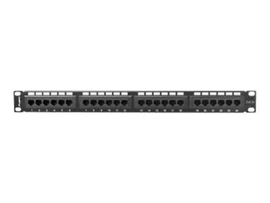 Lanberg  |  Patch Panel 24 port 1U 19" CAT.5E UTP  |  PPU5-1024-B  |  Black
