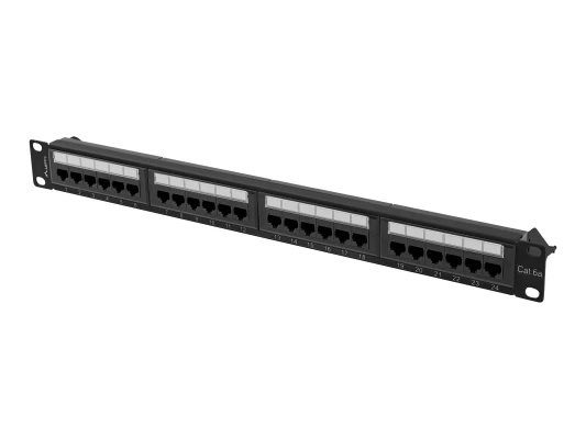 Lanberg  |  Patch Panel 24 port 1U 19" CAT.6A UTP  |  PPUA-1024-B  |  Black