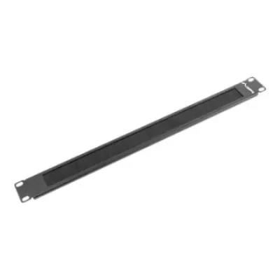 Lanberg 19" brush panel 1U  |  AK-1101-B  |  Black