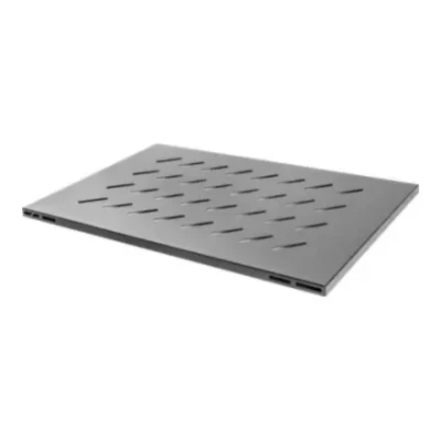Lanberg 19" fixed shelf 1U / 465x715mm, max load capacity up to 120kg  |  AK-1009-B  |  Black