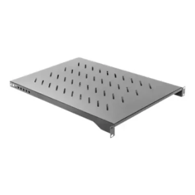 Lanberg 19" fixed shelf 1U / 483x700mm, max load capacity up to 15kg  |  AK-1010-B  |  Black