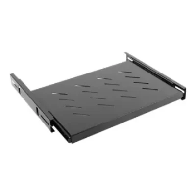 Lanberg 19" slīdošais plaukts 1U / 465x347mm, maksimālā slodze līdz 60kg  |  AK-1006-B  |  Melns