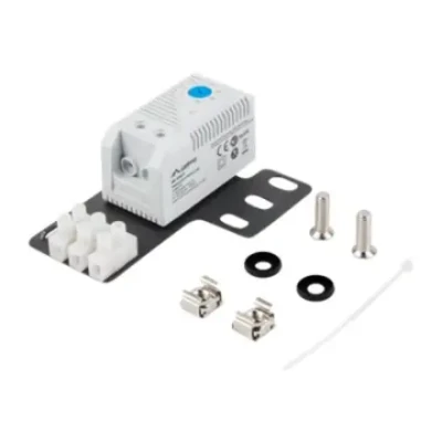 Lanberg Closed-loop thermostat 10A for rack cabinets with 19" ear and terminal block  |  AK-1505-S  |  Gray