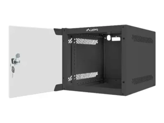 Lanberg  |  Rack cabinet 10" wall-mount 4U / 280x310 (flat pack) with glass door  |  WF10-2304-10B  |  Black