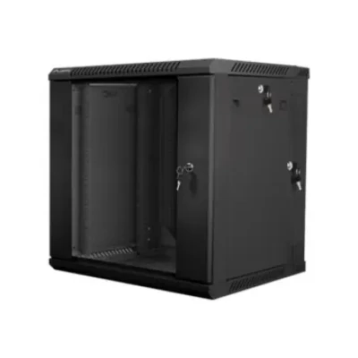 Lanberg  |  Rack cabinet 19" double-section wall-mount 12U / 600x600 (flat pack)  |  WF02-6612-10B  |  Black