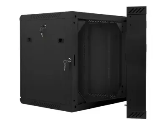 Lanberg  |  Rack cabinet 19" double-section wall-mount 12U / 600x600 (flat pack)  |  WF02-6612-10B  |  Black