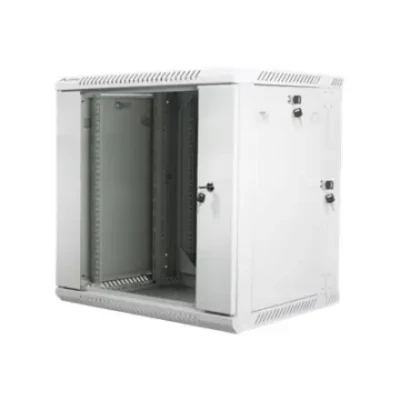 Lanberg  |  Rack cabinet 19" double-section wall-mount 12U / 600x600 (flat pack)  |  WF02-6612-10S  |  Grey