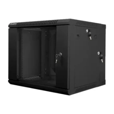 Lanberg  |  Rack cabinet 19" double-section wall-mount 9U / 600x600 (flat pack)  |  WF02-6609-10B  |  Black
