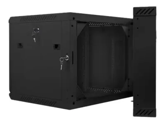 Lanberg  |  Rack cabinet 19" double-section wall-mount 9U / 600x600 (flat pack)  |  WF02-6609-10B  |  Black