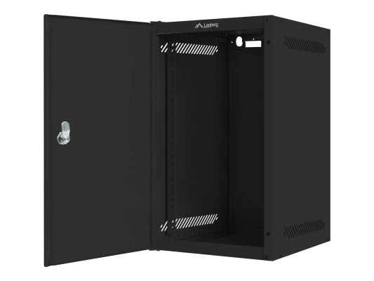 Lanberg  |  Rack cabinet 10" wall-mount 9U / 280x310 for self-assembly with metal door (flat pack)  |  WF10-2309-00B  |  Black