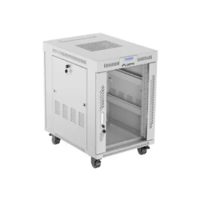 Lanberg  |  Rack cabinet 19" free-standing 15U / 600x800 (flat pack) with glass door, LCD  |  FF01-6815-12SL  |  Grey