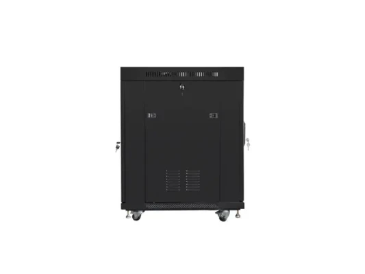 Lanberg  |  Rack cabinet 19" free-standing 15U / 800x1000 (flat pack) with glass door, LCD  |  FF01-8015-12BL  |  Black