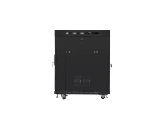 Lanberg  |  Rack cabinet 19" free-standing 15U / 800x1000 (flat pack) with glass door, LCD  |  FF01-8015-12BL  |  Black
