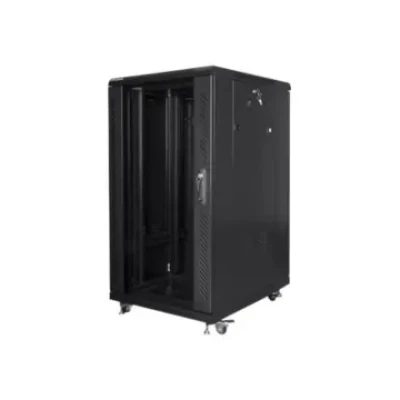 Lanberg  |  Rack cabinet 19" free-standing 22U / 600x800 (flat pack)  |  FF01-6822-12B  |  Black