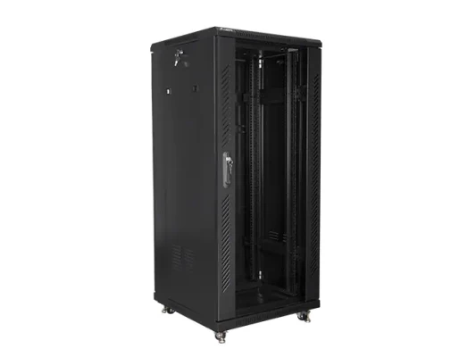 Lanberg  |  Rack cabinet 19" free-standing 27U / 600x600 (flat pack)  |  FF01-6627-12B  |  Black