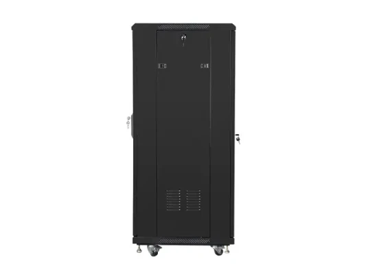 Lanberg  |  Rack cabinet 19" free-standing 27U / 600x600 (flat pack)  |  FF01-6627-12B  |  Black