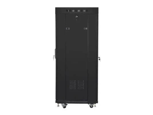 Lanberg  |  Rack cabinet 19" free-standing 27U / 600x600 (flat pack) with glass door lCD V2  |  FF01-6627-12BL  |  Black