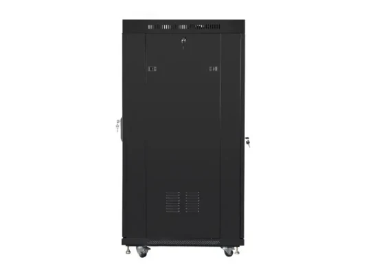 Lanberg  |  Rack cabinet 19" free-standing 27U / 800x1200 (flat pack) with glass door, LCD  |  FF01-8227-12BL  |  Black