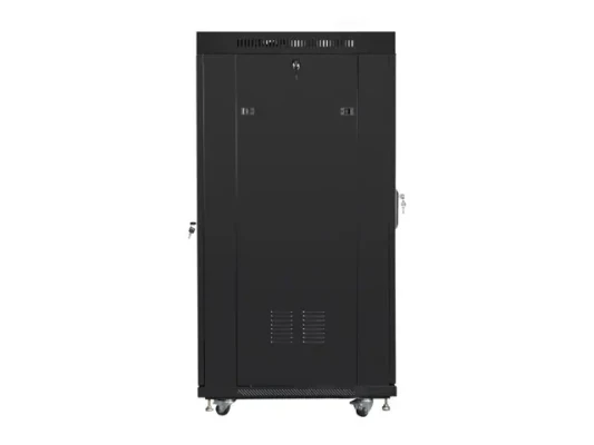 Lanberg  |  Rack cabinet 19" free-standing 27U / 800x1200 (flat pack) with glass door, LCD  |  FF01-8227-12BL  |  Black