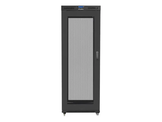 Lanberg  |  Rack cabinet 19" free-standing 27U / 800x1200 (flat pack) with mesh door, LCD  |  FF01-8227-23BL  |  Black