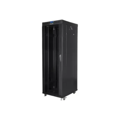 Lanberg  |  Rack cabinet 19" free-standing 37U / 800x1000 (flat pack) with glass door, LCD  |  FF01-8037-12BL  |  Black