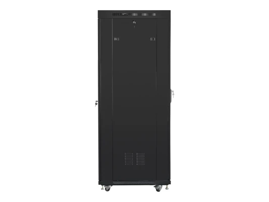 Lanberg  |  Rack cabinet 19" free-standing 37U / 600x800 (flat pack) with mesh door, LCD  |  FF01-6837-23BL  |  Black