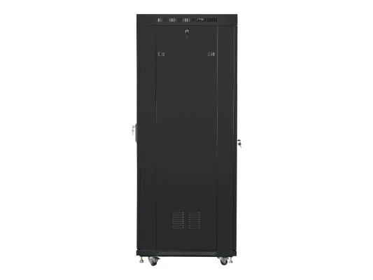 Lanberg  |  Rack cabinet 19" free-standing 37U / 600x800 (flat pack) with mesh door, LCD  |  FF01-6837-23BL  |  Black