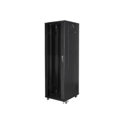 Lanberg  |  Rack cabinet 19" free-standing 42U / 600x1000 (flat pack) with mesh door lCD V2  |  FF01-6042-23BL  |  Black