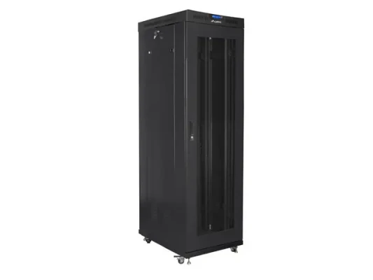Lanberg  |  Rack cabinet 19" free-standing 42U / 600x1000 (flat pack) with mesh door lCD V2  |  FF01-6042-23BL  |  Black