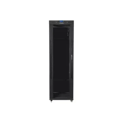 Lanberg  |  Rack cabinet 19" free-standing 42U / 600x800 (flat pack) with glass door, LCD  |  FF01-6842-12BL  |  Black
