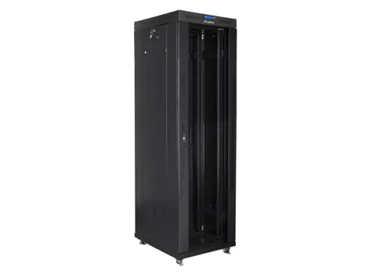 Lanberg  |  Rack cabinet 19" free-standing 42U / 600x800 (flat pack) with glass door, LCD  |  FF01-6842-12BL  |  Black