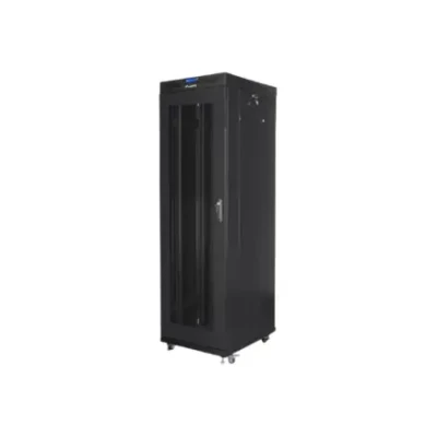 Lanberg  |  Напольный шкаф 19" 42U / 600x800 (в разобранном виде) с сетчатой дверью, ЖК-дисплеем  |  FF01-6842-23BL  |  Черный