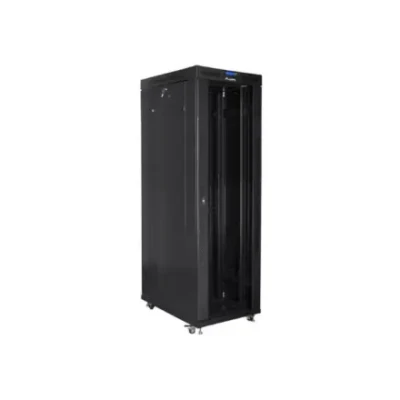 Lanberg  |  Rack cabinet 19" free-standing 42U / 800x1000 (flat pack) with glass door, LCD  |  FF01-8042-12BL  |  Black