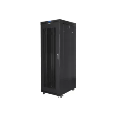 Lanberg  |  Rack cabinet 19" free-standing 42U / 800x1000 (flat pack) with mesh door, LCD  |  FF01-8042-23BL  |  Black