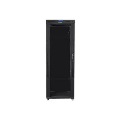 Lanberg  |  Rack cabinet 19" free-standing 42U / 800x800 (flat pack) with glass door, LCD  |  FF01-8842-12BL  |  Black